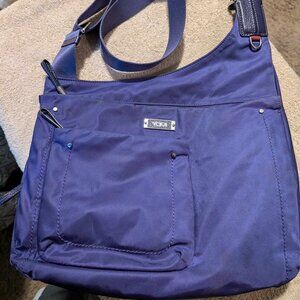 Tumi Blue Nylon Crossbody Bag